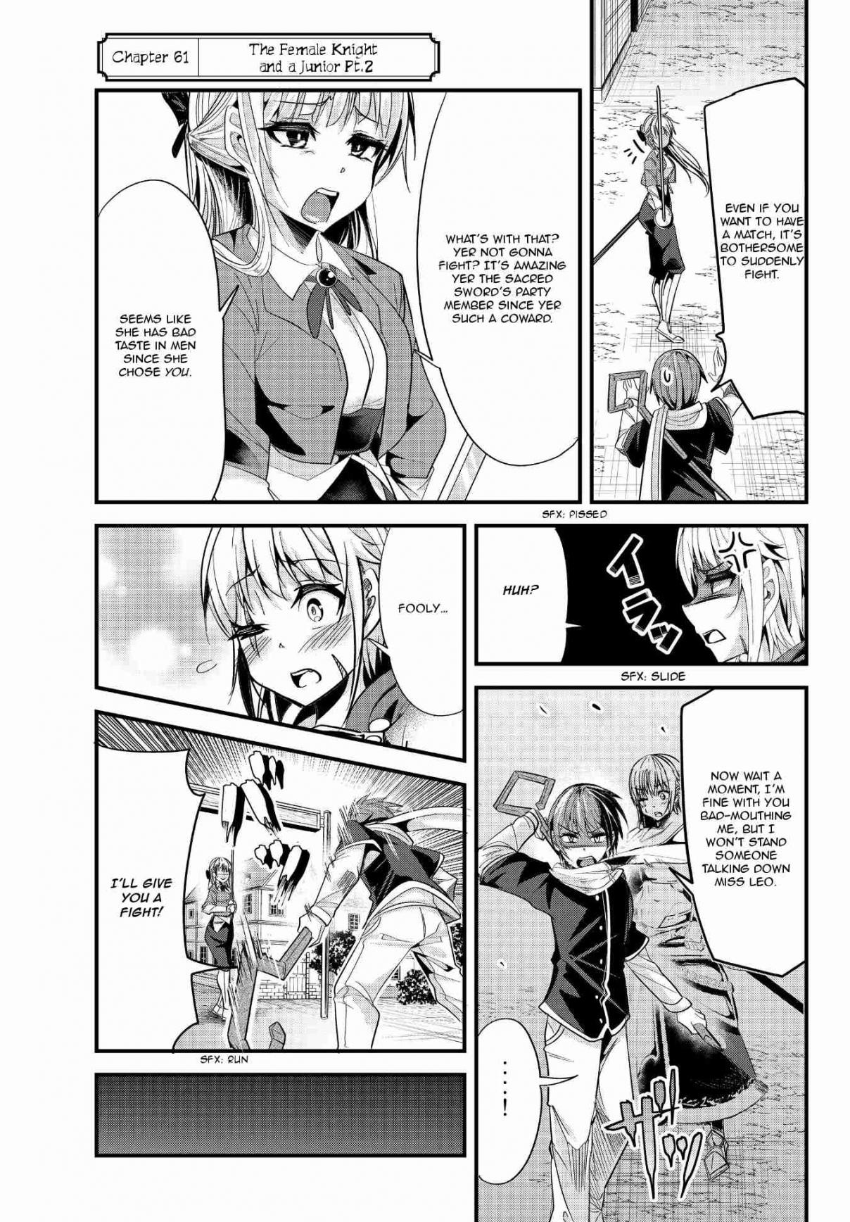 A Story About Treating a Female Knight, Who Has Never Been Treated as a Woman, as a Woman Ch. 61 The Female Knight and a Junior Pt.2